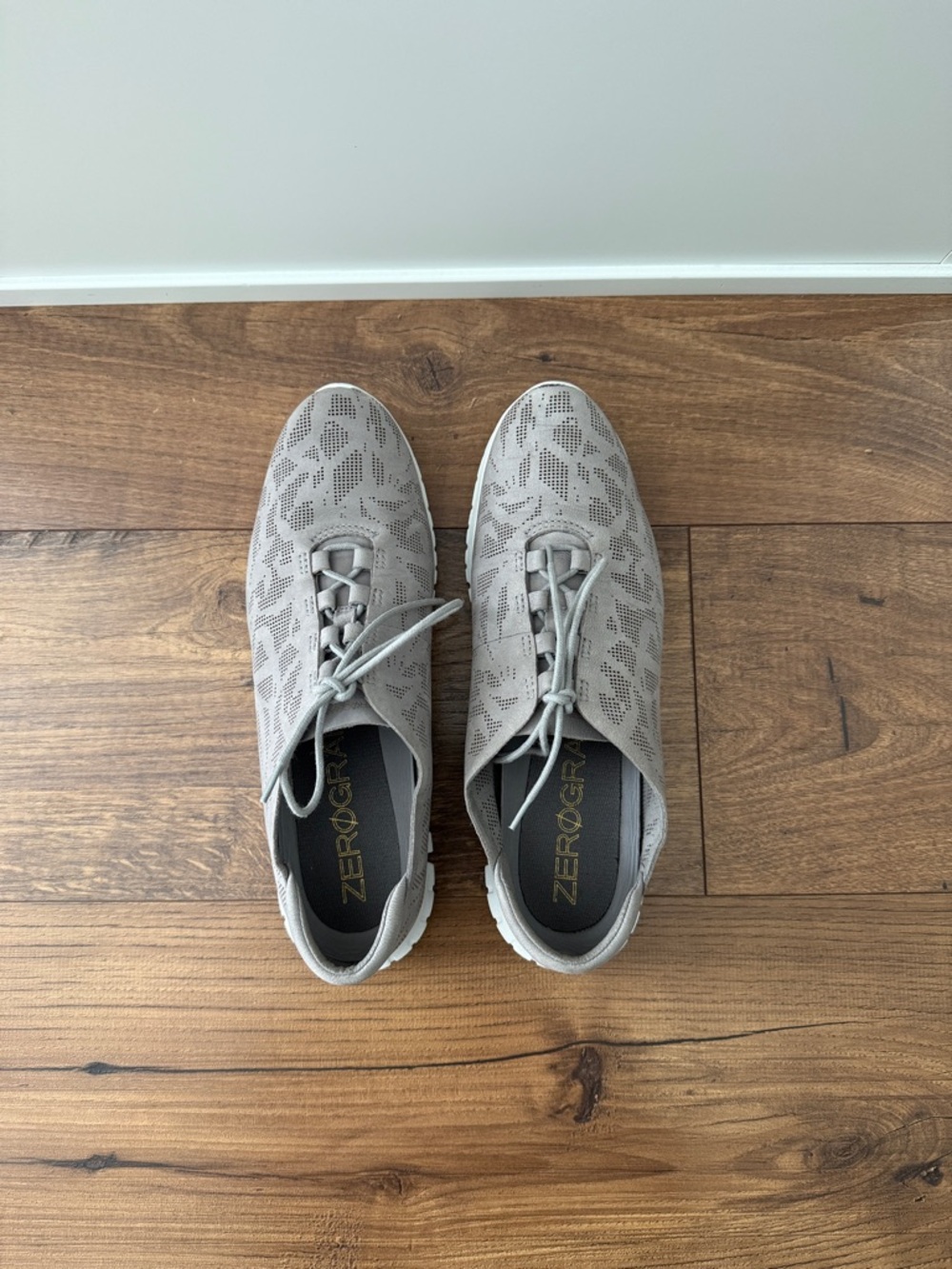 Cole Haan Zerogrand Perforated Lace-Up Sneakers - Grey